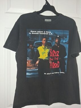 Black 'Boyz n the Hood' Graphic Tee - Black